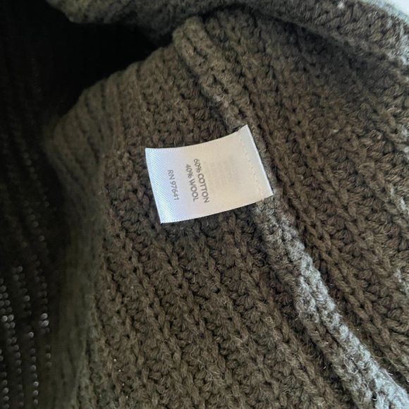 J.JILL OLIVE GREEN BUTTON DOWN SWEATER CARDIGAN CABLE WOMENS PETITE SIZE XS - Picture 4 of 6